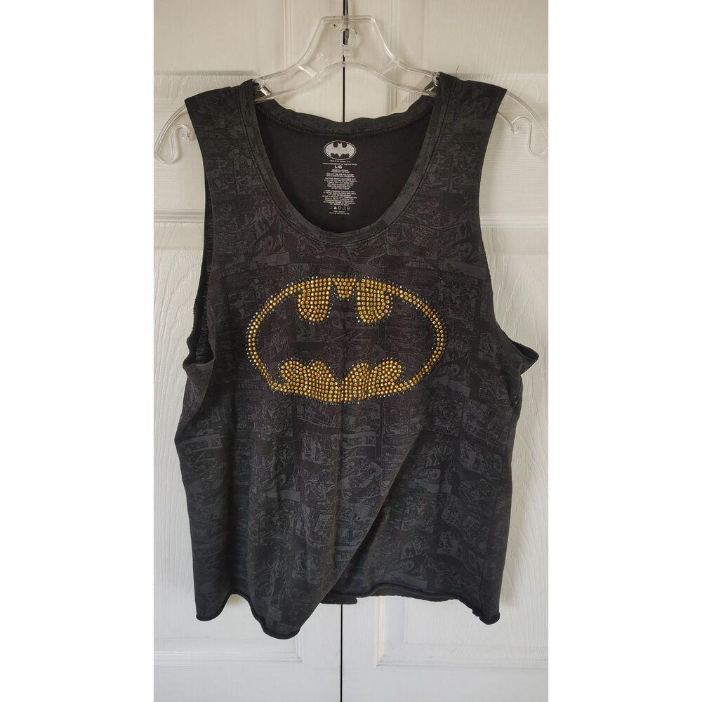 DC Comics Batman Grunge Comic Strip Tank Top Large